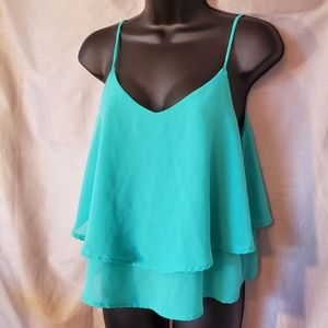 Flirty scrappy layered top